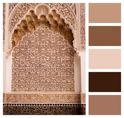 Morocco Architecture Ben Youssef Madrasa Image